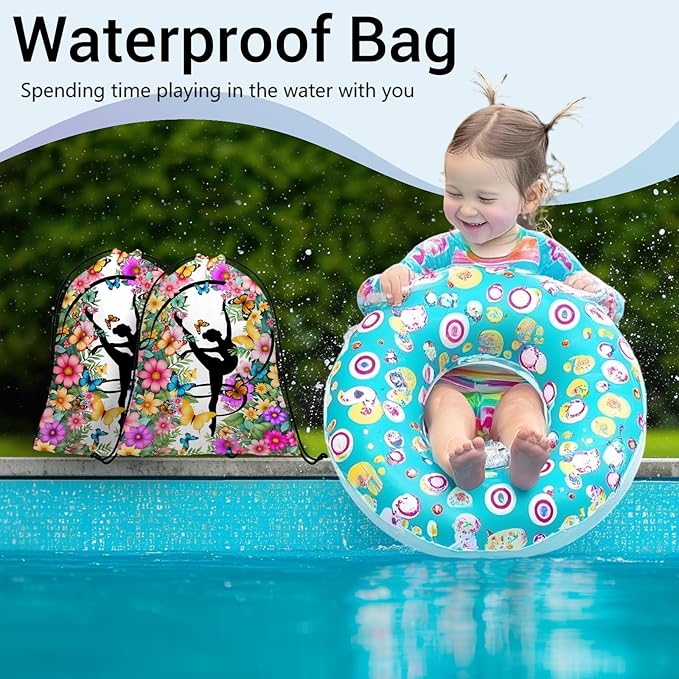 Gym Silhouette Art Grip Bag for Gymnasts Outdoor Sports Small Gymnastic Drawstring Bag