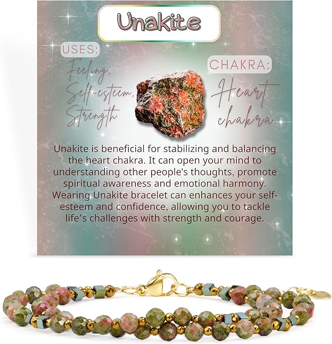 Crystal Beaded Bracelets, Chakra 4mm Natural Stone Beads Bracelets, Gemstone Spiritual Jewelry Gifts for Women