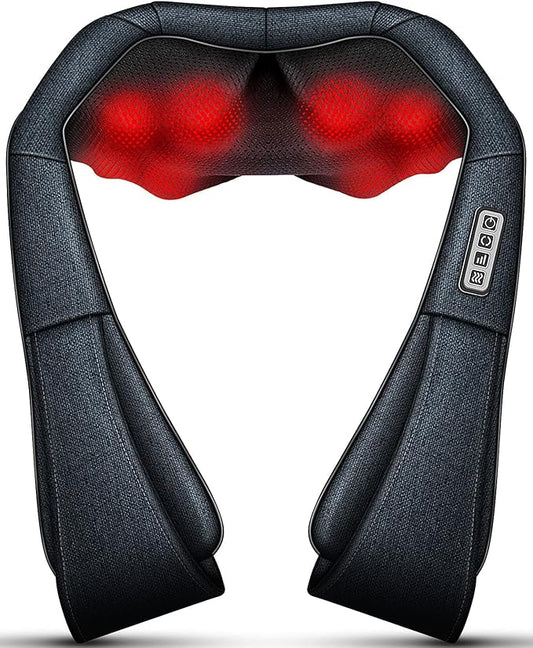 Mo Cuishle Shiatsu Neck and Back Massager with Heat – Deep Kneading for Shoulder and Neck – Ideal Gift for Men, Women, Mom, Dad Him & Her – Perfect for Christmas, Mother's Day, Father's Day, Birthdays