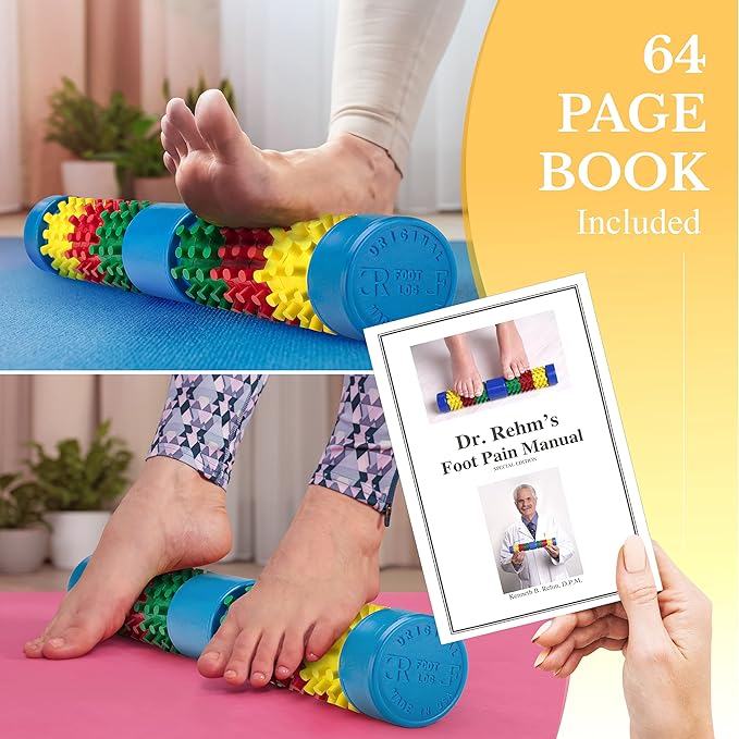 Foot Roller Massager - Plantar Fasciitis - Neuropathy Pain and Circulation - Heel Spur Pain Relief - Foot Reflexology - Relaxation Gifts for Women and Men