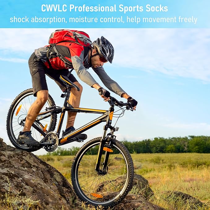 CWVLC Unisex Cushioned Compression Athletic Ankle Socks Multipack