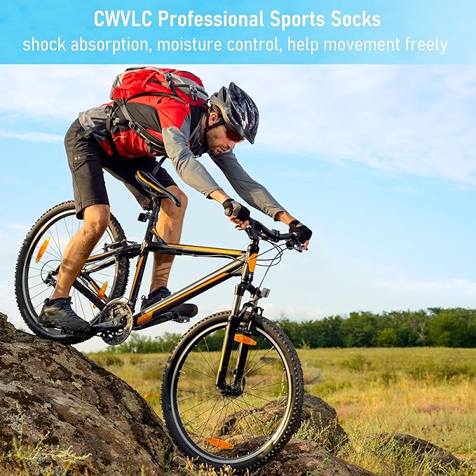 CWVLC Unisex Cushioned Compression Athletic Ankle Socks Multipack