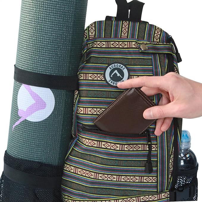 AURORAE Yoga Mat/Gym Cross-body Travel Sling Back Pack. Mat sold separately.