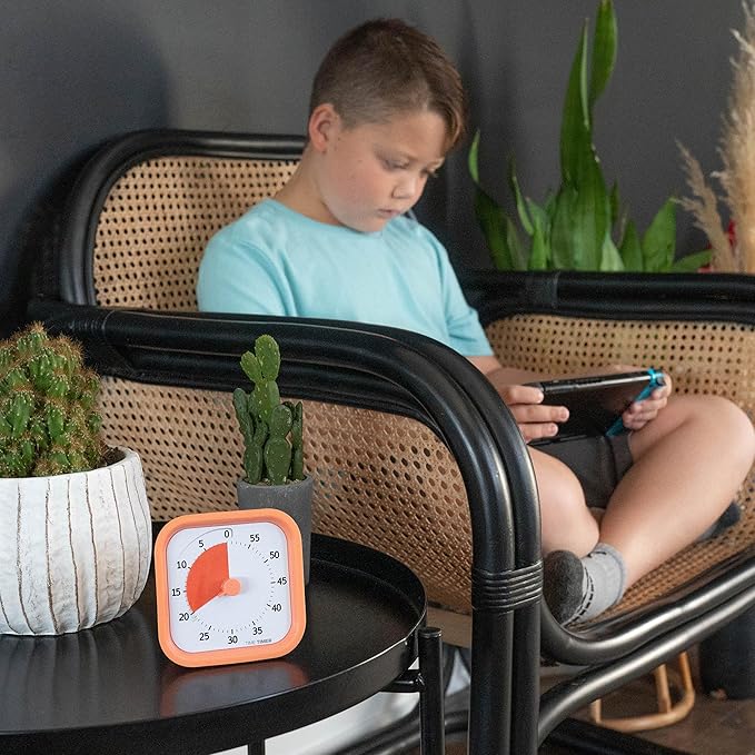 TIME TIMER Home MOD - 60 Minute Kids Visual Timer Home Edition - For Homeschool Supplies Study Tool, Timer for Kids Desk, Office Desk and Meetings with Silent Operation (Dreamsicle Orange)