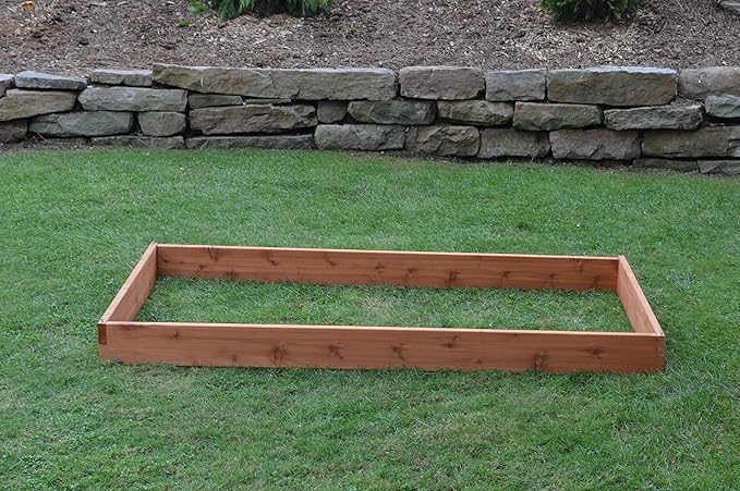 Red Cedar Wood Raised Vegetable Garden Bed - Amish Made in USA (5.5" Raised Bed, Cedar Stain)