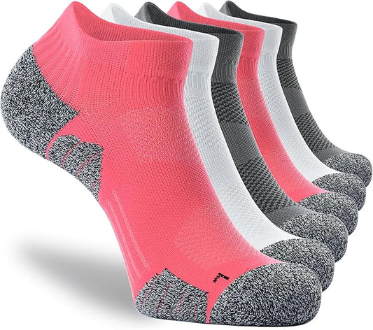 CWVLC Unisex Cushioned Compression Athletic Ankle Socks Multipack