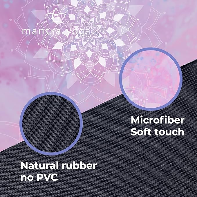 Mantra Yoga Travel PRO 1.5mm - Foldable Fitness & Exercise Mat with Bag | Lightweight, Compact & Eco-Friendly | Non-Slip & Washable | For All Types of Yoga | 72" L x 24" W | 2.6 lbs