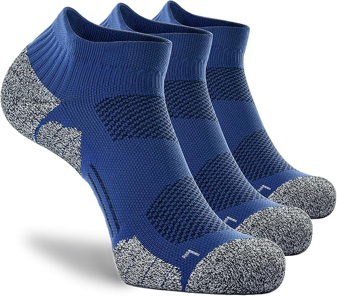 CWVLC Unisex Cushioned Compression Athletic Ankle Socks Multipack