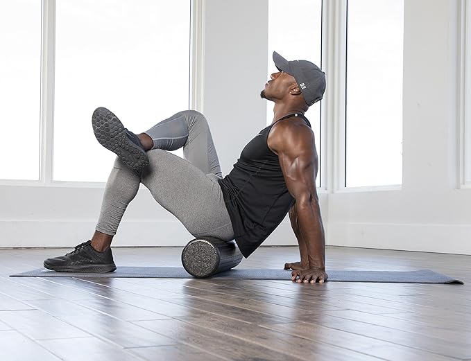 Day 1 Fitness High-Density Round Foam Rollers - 4 Size and 8 Color Options - Massage Rollers for Stretching, Deep Tissue and Myofascial Release