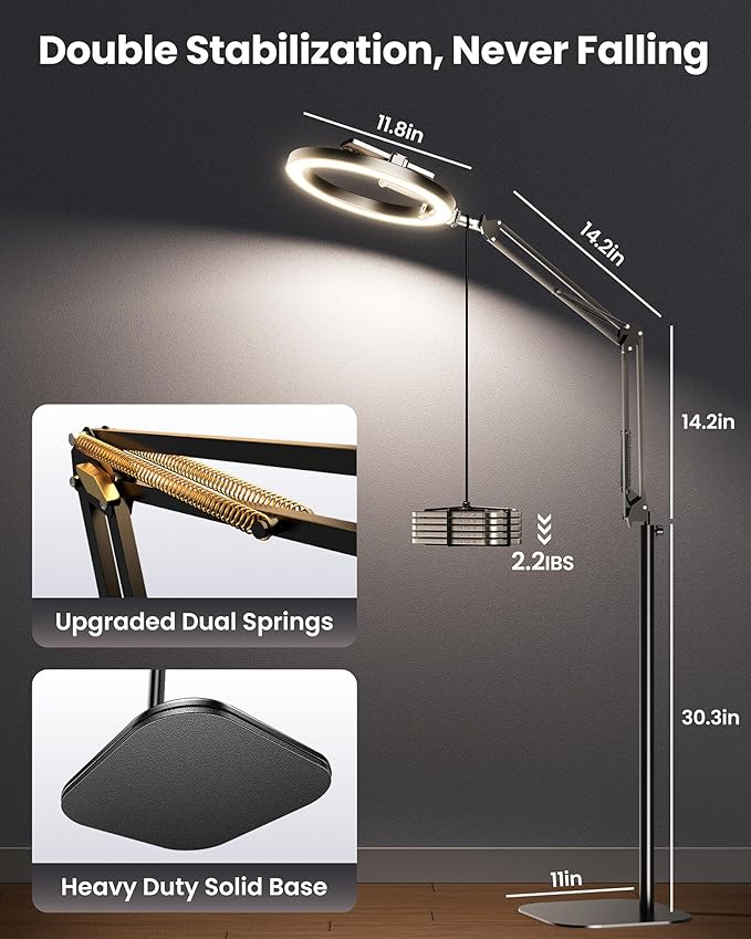Ring Light with Stand Tripod for iPhone – Evershop 10” Overhead Camera Mount, 70.8” Tall Adjustable Selfie Light with Phone Holder for Video Recording, Photography, Streaming, TikTok, YouTube