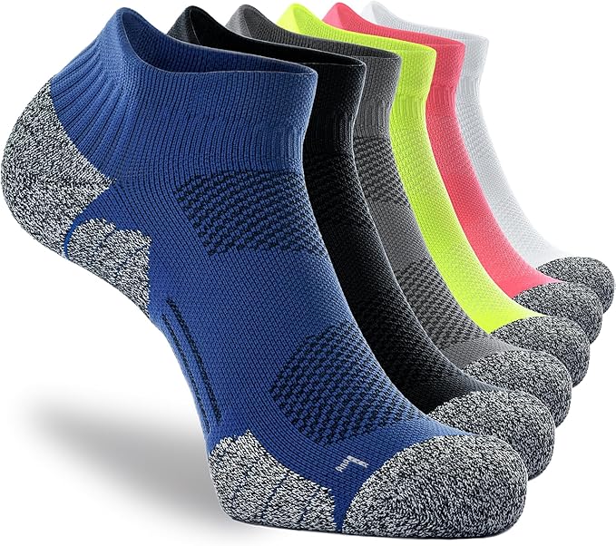 CWVLC Unisex Cushioned Compression Athletic Ankle Socks Multipack