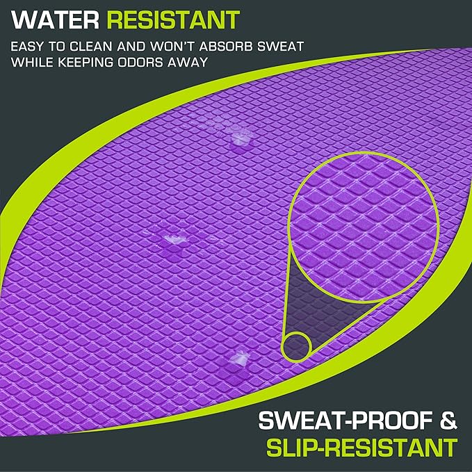 ProsourceFit Exercise Balance Pad – Large Cushioned Non-Slip Foam Mat & Knee Pad for Fitness, Stability Training, Physical Therapy, Yoga 15"x19"