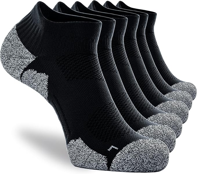 CWVLC Unisex Cushioned Compression Athletic Ankle Socks Multipack