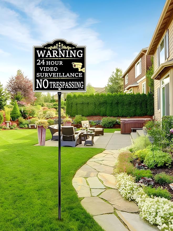 2 Pack Heavy Duty Metal Sign Stakes for Yard, Black Baked Enamel Steel, 52 Inch Length, with Mounting Hardware, Holder for Outdoor Lawn Bar Parking Garage Event