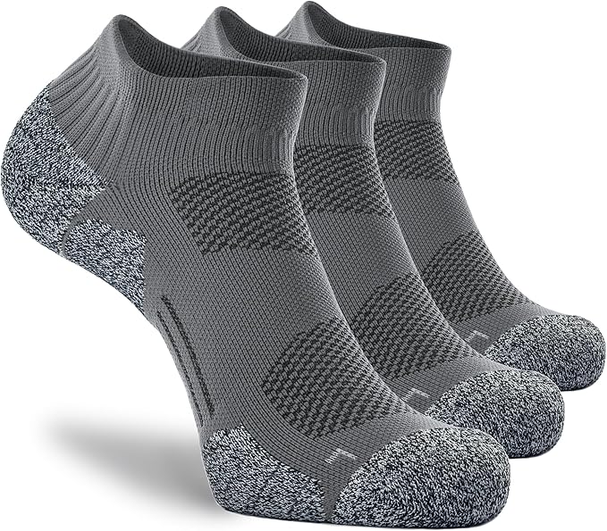 CWVLC Unisex Cushioned Compression Athletic Ankle Socks Multipack
