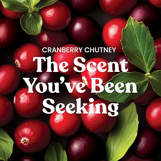 Yankee Candle Large Jar Scented Candle with up to 150 Hour Burn Time, Premium Plant Wax Blend for Consistent Burn, 22 oz Jar Candle with Room Filling Fragrance, Cranberry Chutney