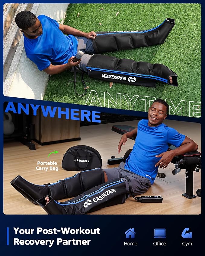 Leg Compression Massager for Circulation and Pain Relief, Leg Recovery Compression System for Fast Recovery of Foot, Calf and Thigh, Relieve Edema, Reduce Muscle Fatigue, Gifts for Women Men