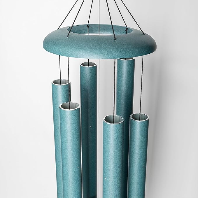 Corinthian Bells by Wind River - 65 inch Patina Green Wind Chime for Patio, Backyard, Garden, and Outdoor décor (Aluminum Chime) Made in The USA