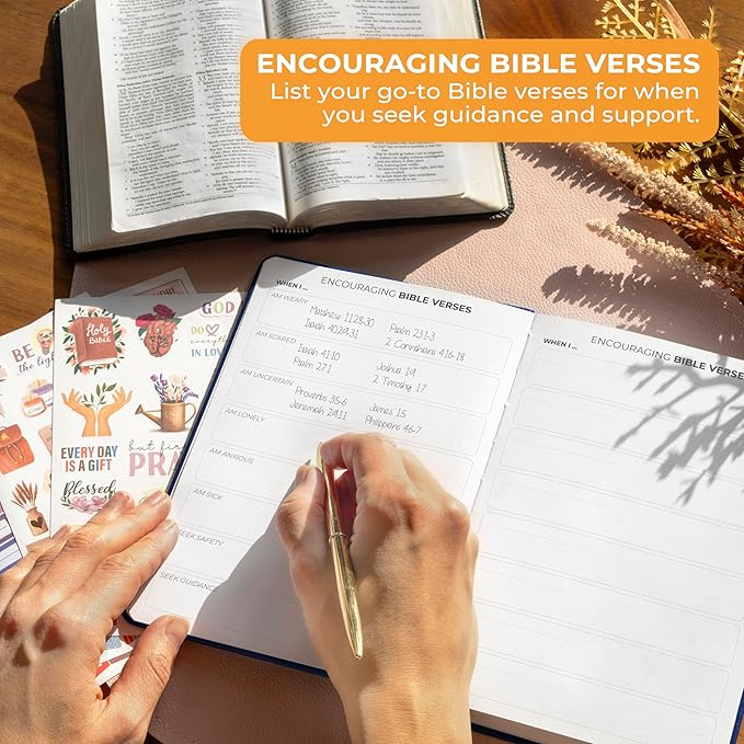 Clever Fox Prayer Journal – Daily Devotional & Gratitude Notebook – Religious Planner & Gods Book – Faith Based Gifts & Accessories (Mystic Blue)