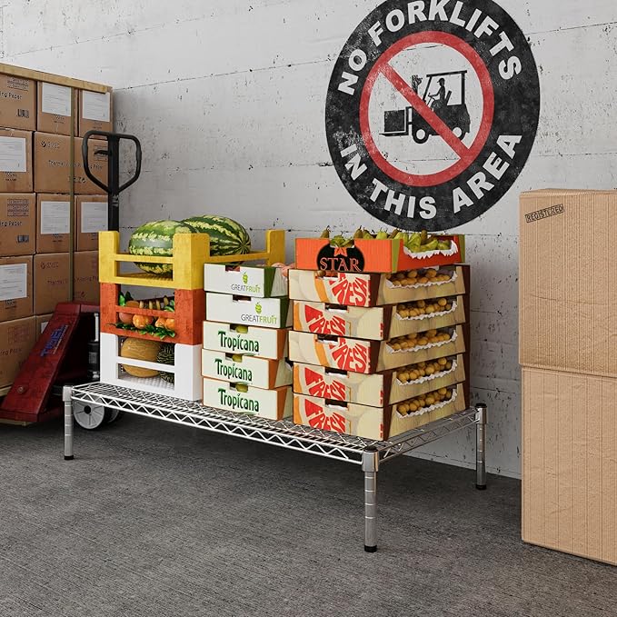 21" Deep x 42" Wide x 8" Height Wire Shelving Kit | 1-Tier | NSF Commercial Storage Rack Unit