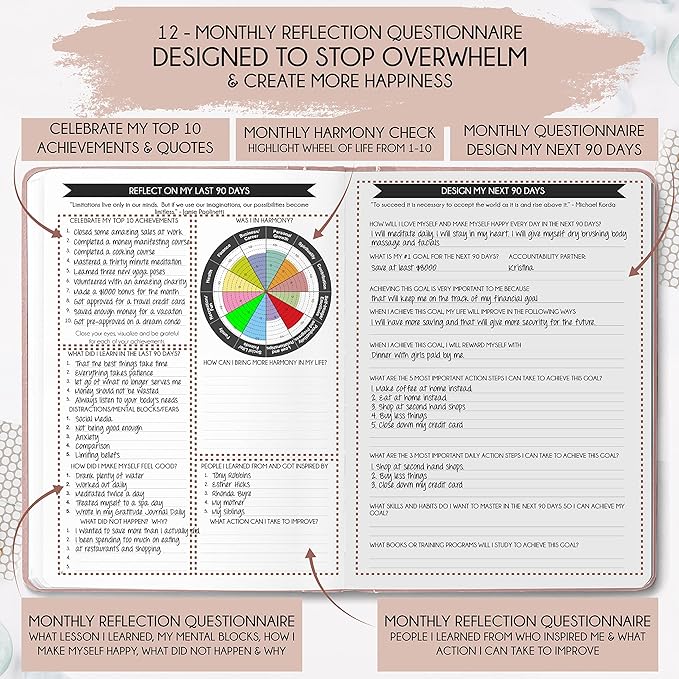 Life Mastery Planner - A 12 Month Journey to Crush Your Goals, Increase Productivity, Passion, Success & Happiness - Weekly & Monthly Life Planner, Habit-Tracker, Gratitude Journal & Organizer, A5
