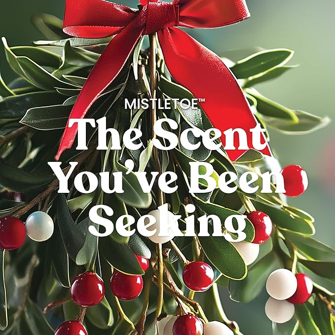 Yankee Candle Large Jar Scented Candle with up to 150 Hour Burn Time, Premium Plant Wax Blend for Consistent Burn, 22 oz Jar Candle with Room Filling Fragrance, Mistletoe