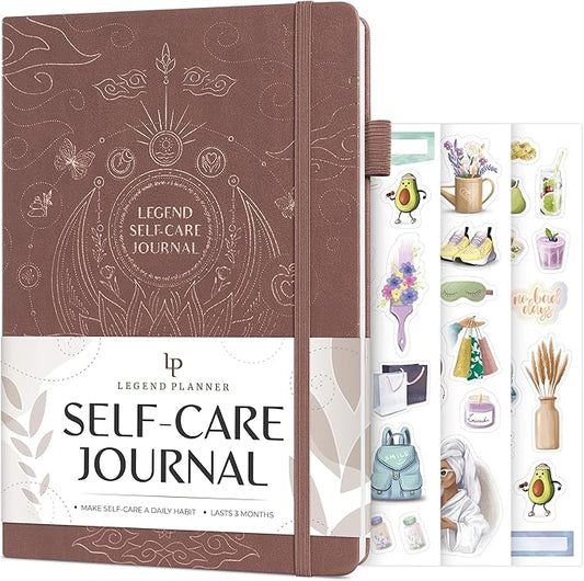 Legend Self-Care Journal – Guided Daily Reflection Notebook for Mental & Physical Health – Mood & Personal Development – 3-Month, 7x10” (Terracotta)