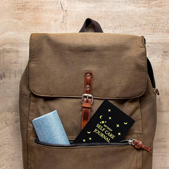 Gratitude Journal, Daily Reflection Journal for More Happiness, Mindfulness & Affirmation, Self Care Journals for Women & Men, 6 Inspirational Stickers and Ballpoint Pen, Black