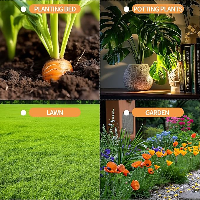 Soil Moisture Meter, Plants Moisture Meter Upgraded-Large Screen-Soil Hygrometer with Light- Plant Water Meter for Indoor and Outdoor Hous Plants, Garden, Farm, Lawn Soil Tester-Purewhite