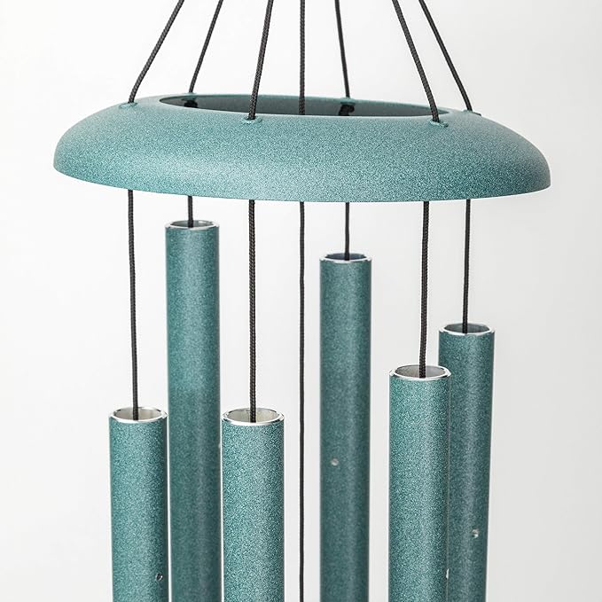 Corinthian Bells by Wind River - 27 inch Patina Green Wind Chime for Patio, Backyard, Garden, and Outdoor Decor (Aluminum Chime) Made in The USA