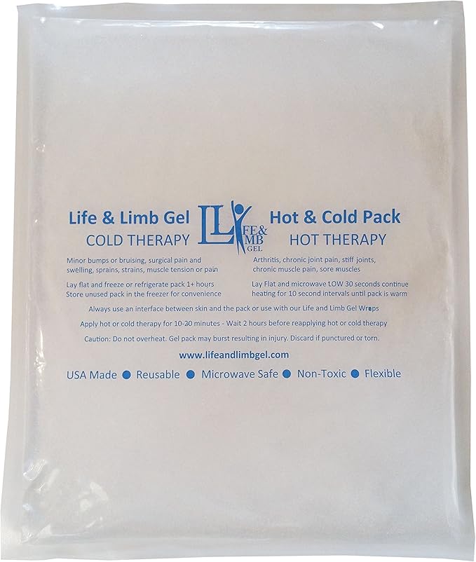 Hot and Cold Thermal Therapy Gel Ice Pack Medium 10" x 12" By Life & Limb Gel (2)