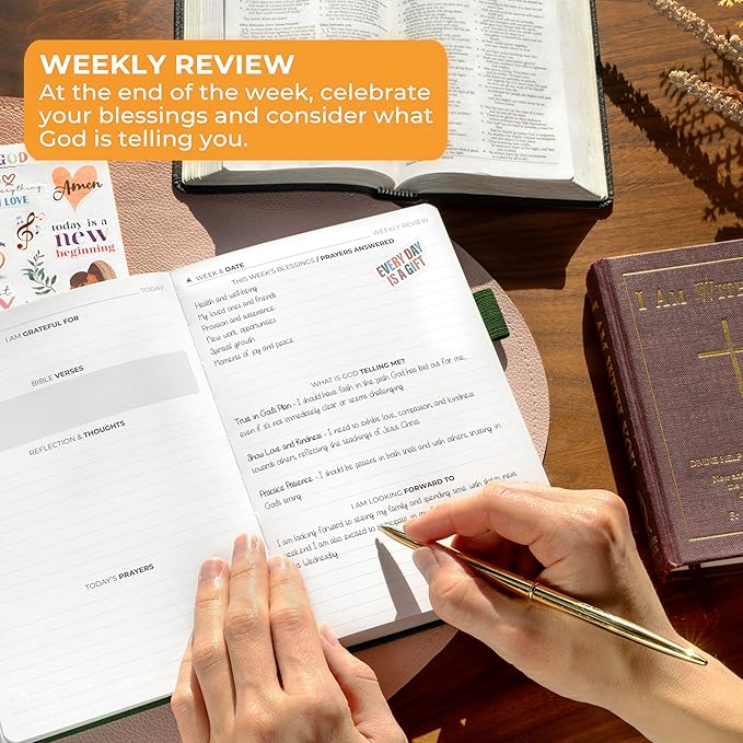 Clever Fox Prayer Journal – Daily Devotional & Gratitude Notebook – Religious Planner & Gods Book – Faith Based Gifts & Accessories (Forest Green)