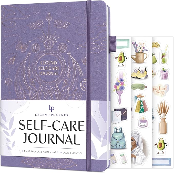 Legend Self-Care Journal – Guided Daily Reflection Notebook for Mental & Physical Health – Mood & Personal Development – 3-Month, 7x10” (Lavender)