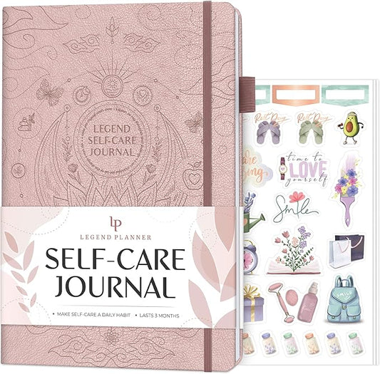 Legend Self-Care Journal – Guided Daily Reflection Journal to Support Mental & Physical Health – Daily Mood, Meditation & Personal Development Notebook – 7.1x10.5”, Lasts 3 Months (Rose Gold)