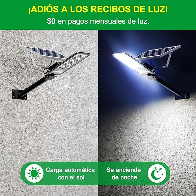 Engrepo Solar Street Lights Outdoor, 15000lm IP67 Waterproof Flood Light with Remote Control Mounting Bracket, Dusk to Dawn Security Led Flood Light for Yard, Garden, etc.