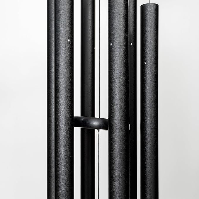 Corinthian Bells by Wind River - 56 inch Black Wind Chime for Patio, Backyard, Garden, and Outdoor Decor (Aluminum Chime) Made in The USA