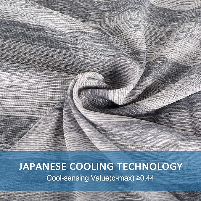 Ailemei Direct Cooling Pillowcase Set of 2, Double Sided with Hidden Zipper, Japanese Icy-Jade Fiber, Breathable and Moisture-Wicking, Easy to Clean, Machine and Hand Washable