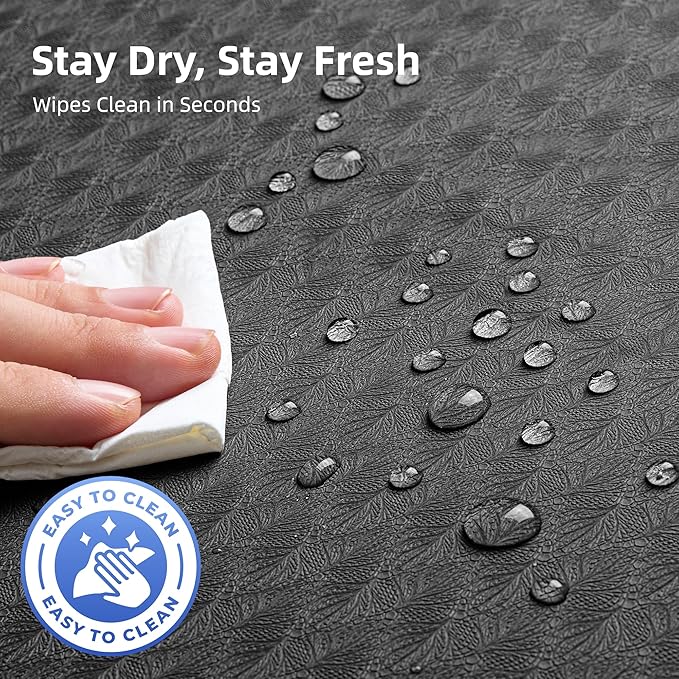 Thick TPE Yoga Mat 72"x48" - 6/8/10/12mm Extra Cushion for Joint Support & Comfort, Non-Slip Texture, Durable & Waterproof, Includes Bag, Strap & Towel for Home Workout, Pilates & Yoga