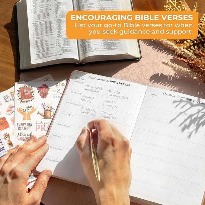 Clever Fox Prayer Journal – Daily Devotional & Gratitude Notebook – Religious Planner & Gods Book – Faith Based Gifts & Accessories (Rose Gold)