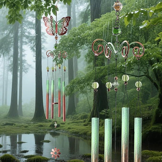 31in Retro Butterfly Wind Chimes for Outside,Butterfly Gifts for Women Mom Grandma Women Birthday Thanksgiving Christmas Mothers Day，Housewarming Gifts for Garden Porch Patio Home Decor