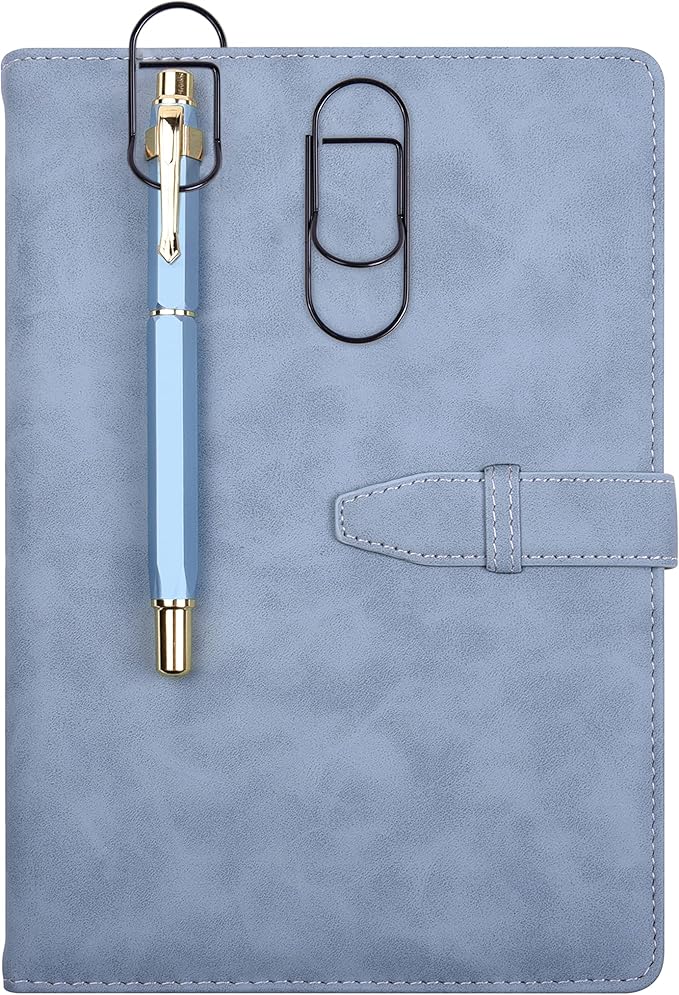 Wisdompro Pen Clip, 12 Pack Stainless Steel Pencil Clip Holder for Notebook, Books, Journal, Clipboard, Paper, etc. - Fits Almost Any Pen Size (Black)