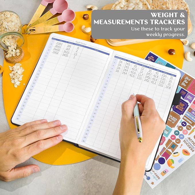 Legend Wellness Planner & Food Journal Pocket – Daily Diet & Health Journal with Weight Loss, Measurement & Exercise Trackers – Lifestyle & Nutrition Diary – Lasts 6 Months, 3.9x6.3″ – Black
