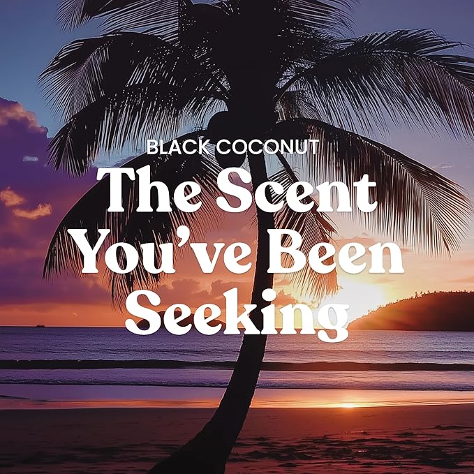 Yankee Candle Black Coconut Scented Candle, 22oz Large Jar with up to 150 Hour Burn Time, Giftable