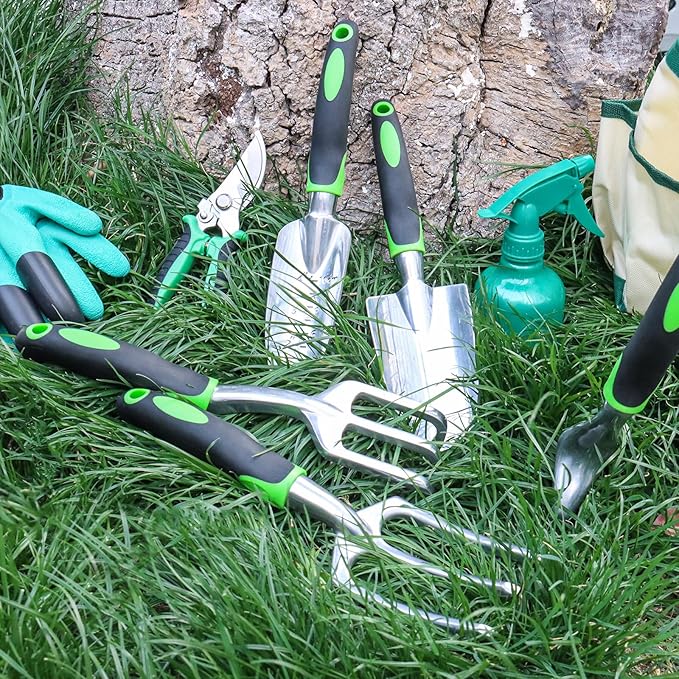 Gardening Supplies, Garden Tool Set, 19 Pcs Stainless Steel Garden Tool Kit with Bag, Ideal Gardening Gifts for Women