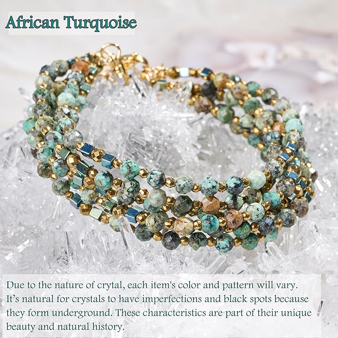 Crystal Beaded Bracelets, Chakra 4mm Natural Stone Beads Bracelets, Gemstone Spiritual Jewelry Gifts for Women