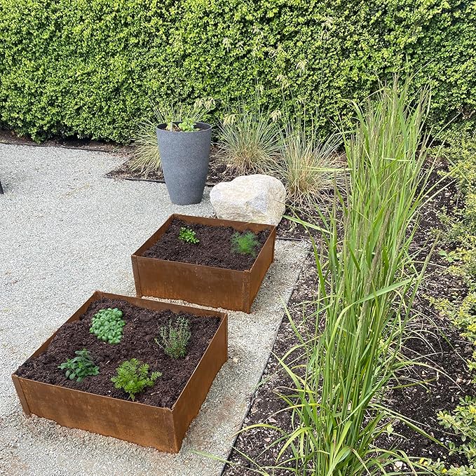 Raised Garden Bed Kit - COR-Ten Steel (8" COR-Ten Steel, 2 FT x 4 FT)