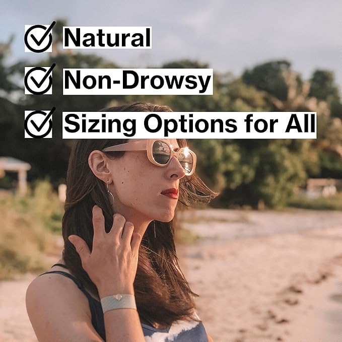 Blisslets Acupressure Relief Band - Cartagena Collection - Parentage (Blue/Camel/Gold, Large - 6 3/4" - 7 1/2")