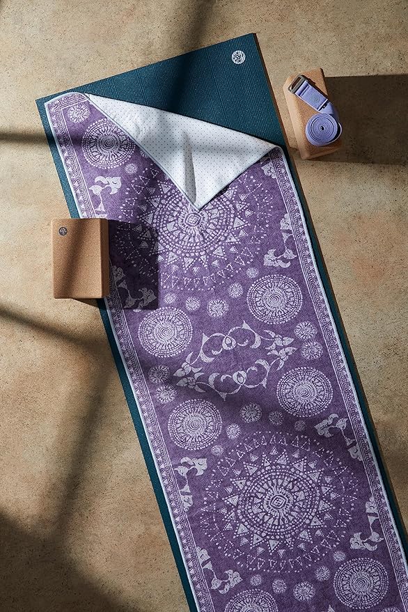 Manduka Yogitoes Hot Yoga Mat Towel - 71" | Moisture Activated Grip | Patented Silicone Nubs | Highly Absorbent, Durable & Easy Care | Made from Recycled Materials | 71 x 24 Inches