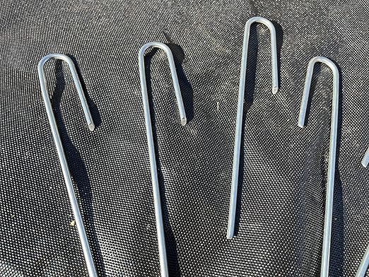 Sandbaggy 200-Pack DRIP TUBING Stakes Landscape Staples | 5 inch Length - 11 Gauge Heavy Duty | Drip Anchors | Landscape Pins | Garden Lawn Nails | Designed to Hold Drip Tubing Up to 1/2" Diameter